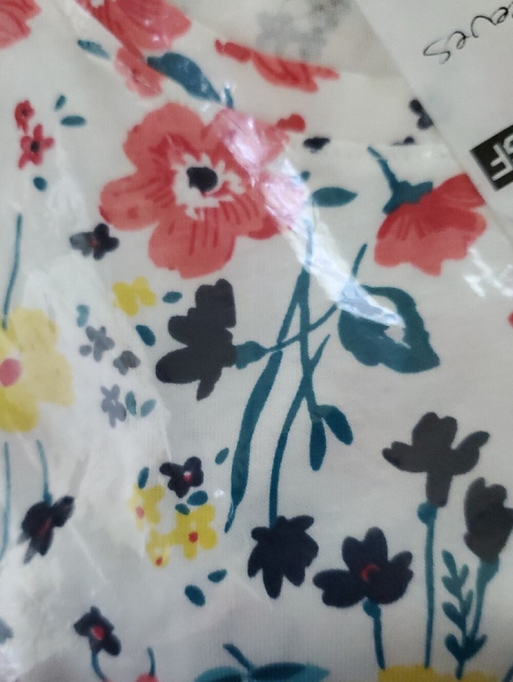 Woman Within round neckline Tunic 3/4 Sleeves multi color Floral 3X (30/32) NEW - Picture 2 of 8
